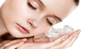 ice massage is a good skin care method 