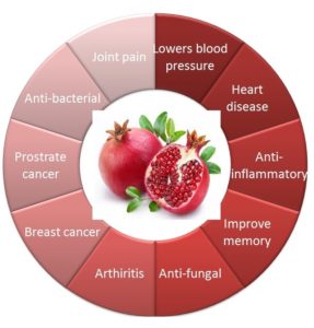 Control of diseases bypomegranate