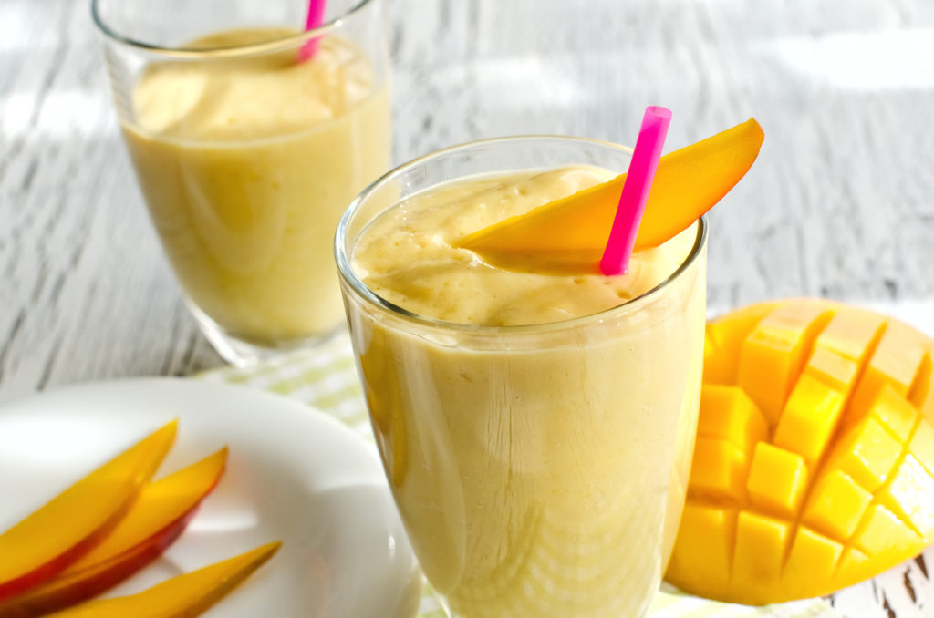 Drink with mango and yogurt